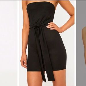 Black Bodycon Tie dress
